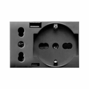 Presa schuko bipasso+presa std italiano+USB tipo A e C